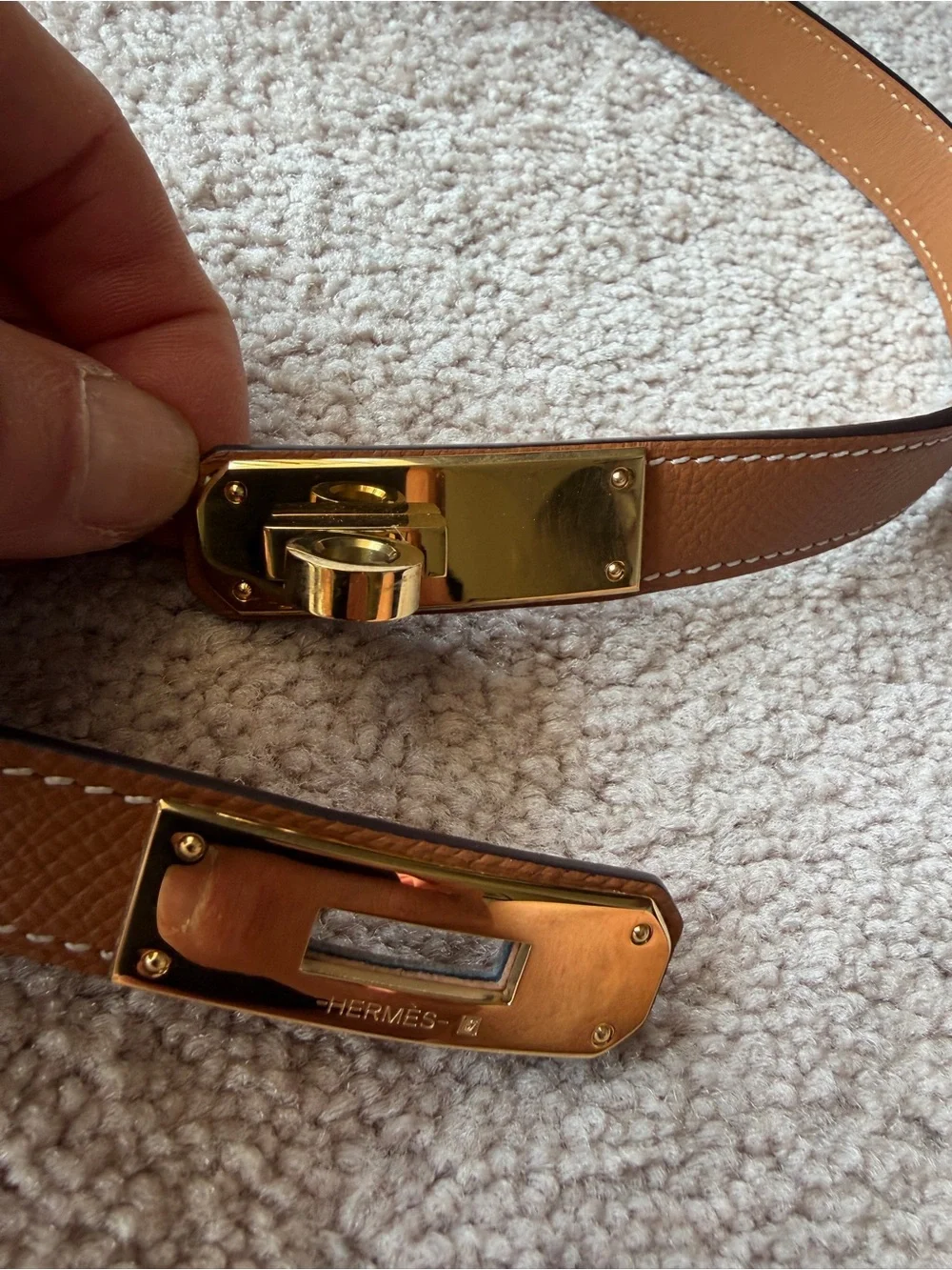 Hermès Kelly 18 Belt Gold Epsom Leather Gold Hardware Adjustable– New w/o tags
